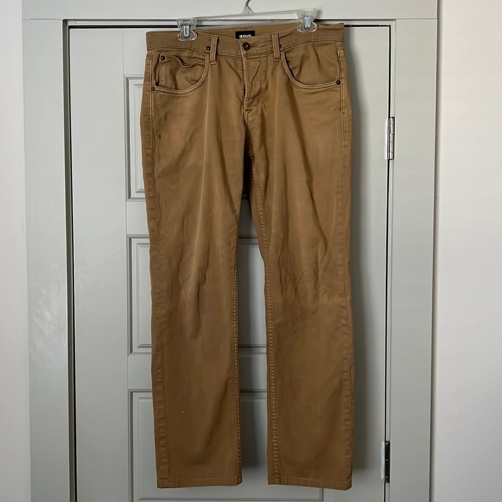 HUDSON Byron five pocket straight button fly color jeans Sz 32